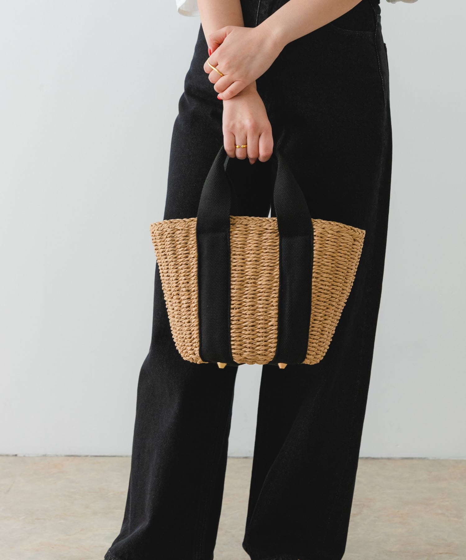 ナチュラルカゴバッグ BEIGE one