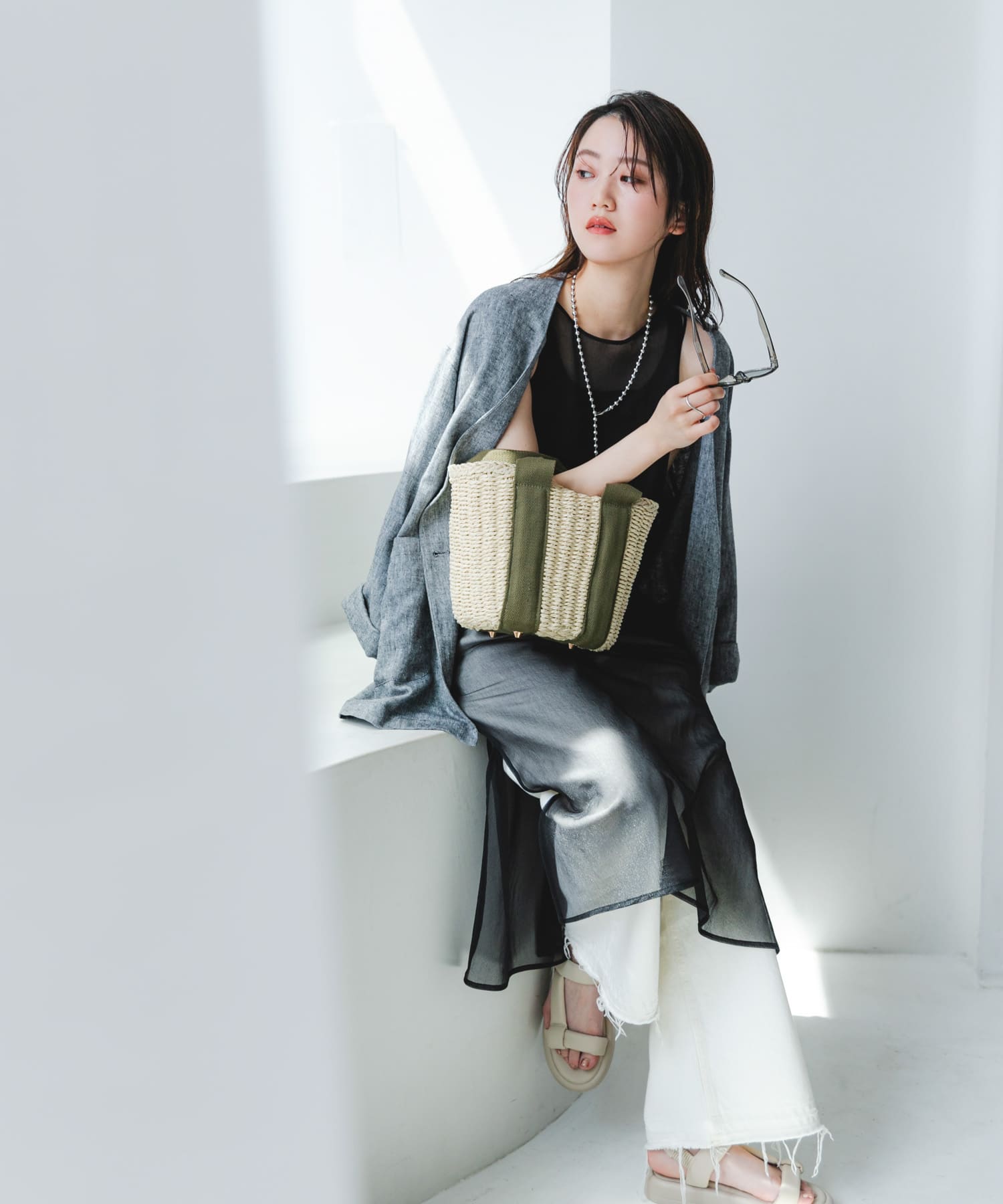 ナチュラルカゴバッグ