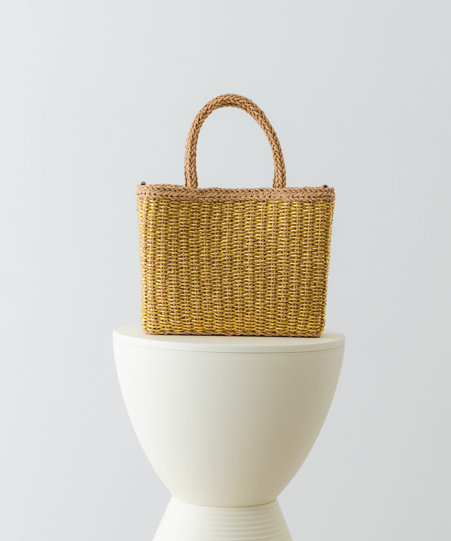 ラメカゴショルダーバッグ CAMEL one