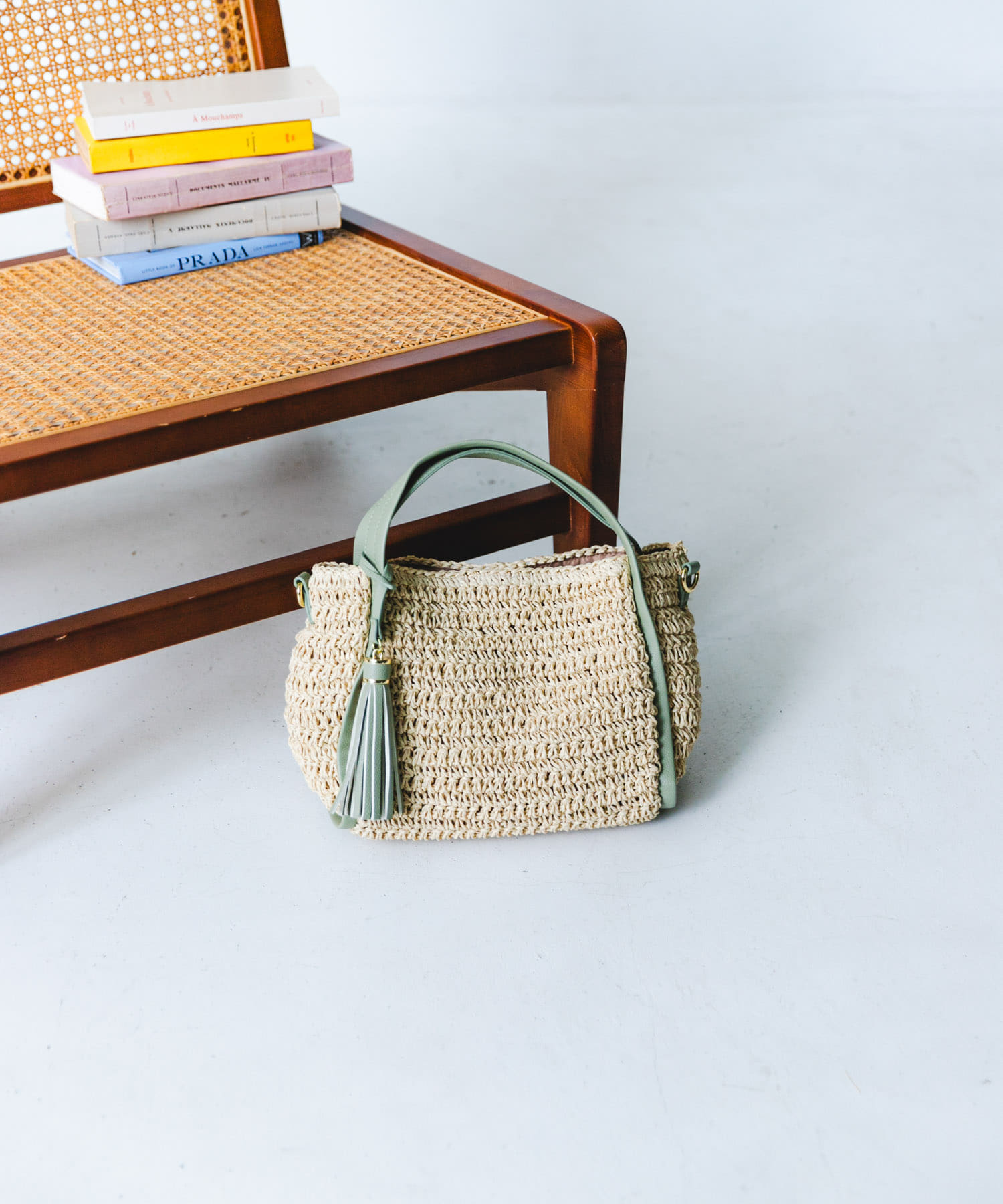 タッセル付ペーパーミニバッグ MINT one