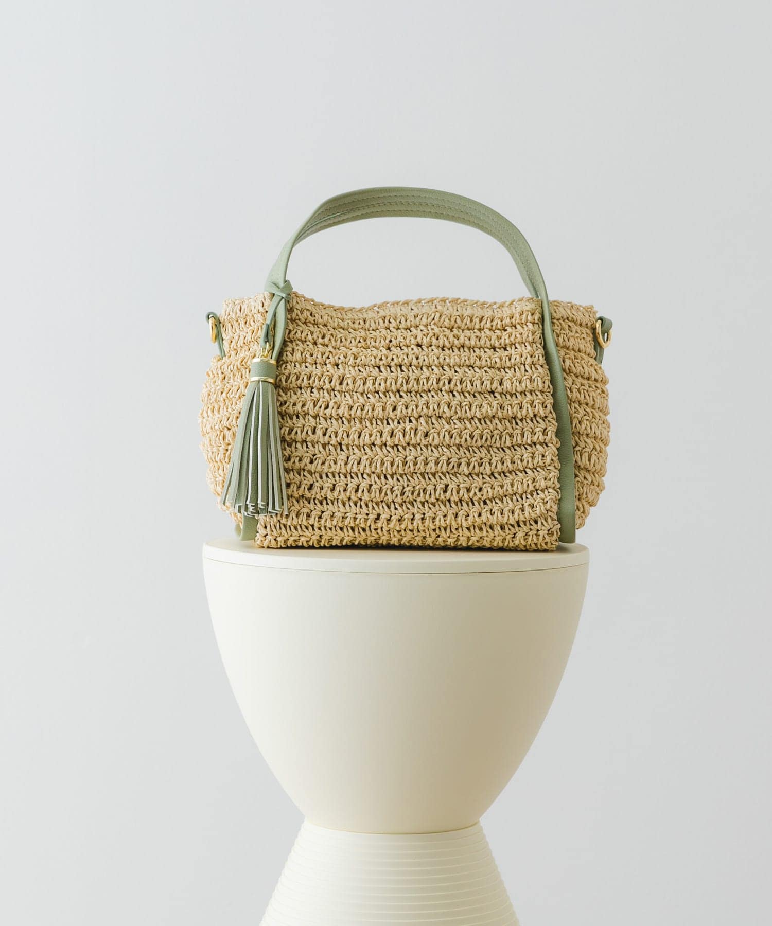 タッセル付ペーパーミニバッグ MINT one