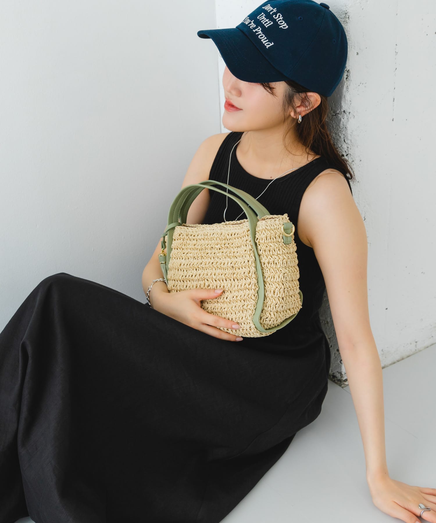 タッセル付ペーパーミニバッグ MINT one