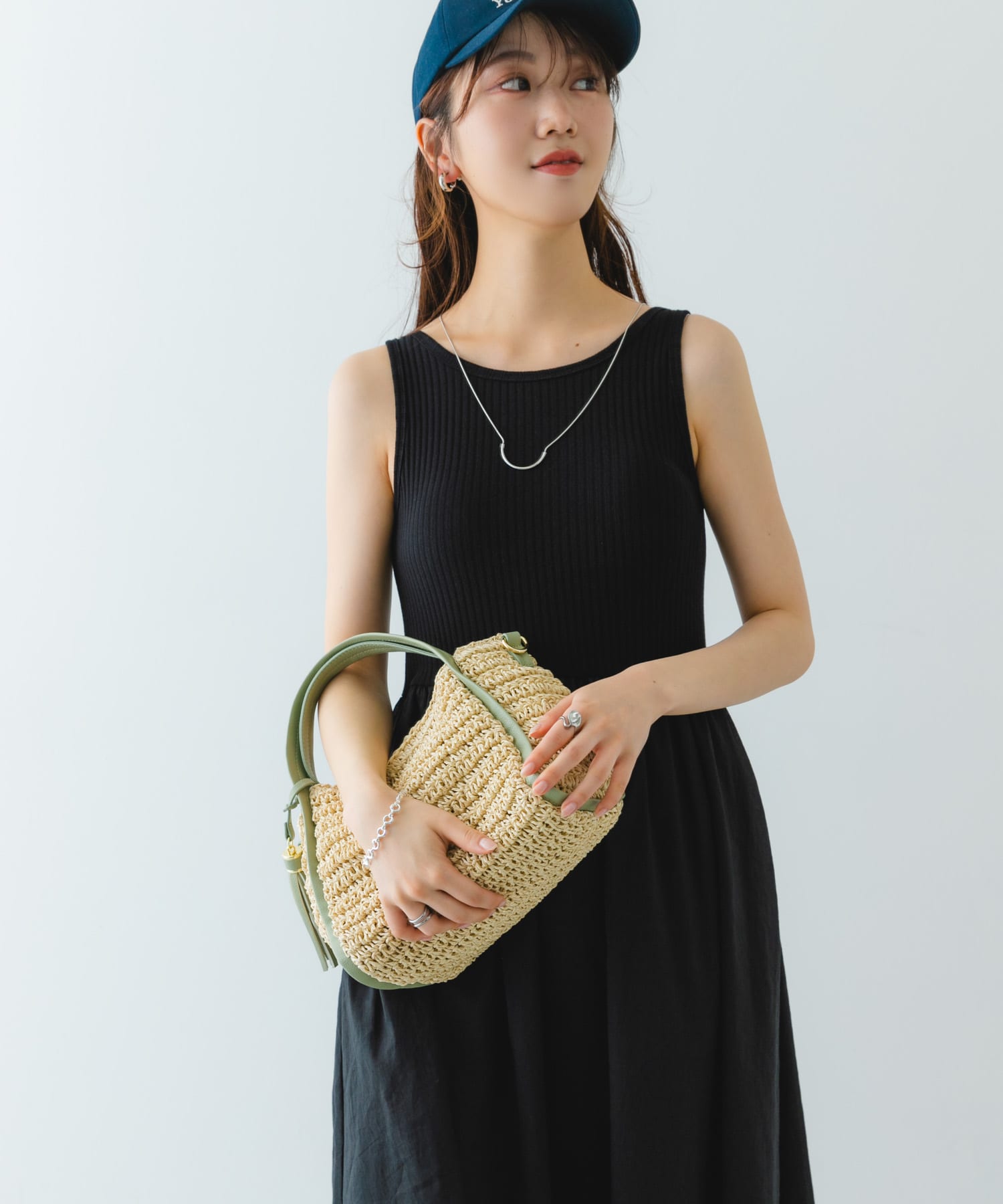 タッセル付ペーパーミニバッグ MINT one