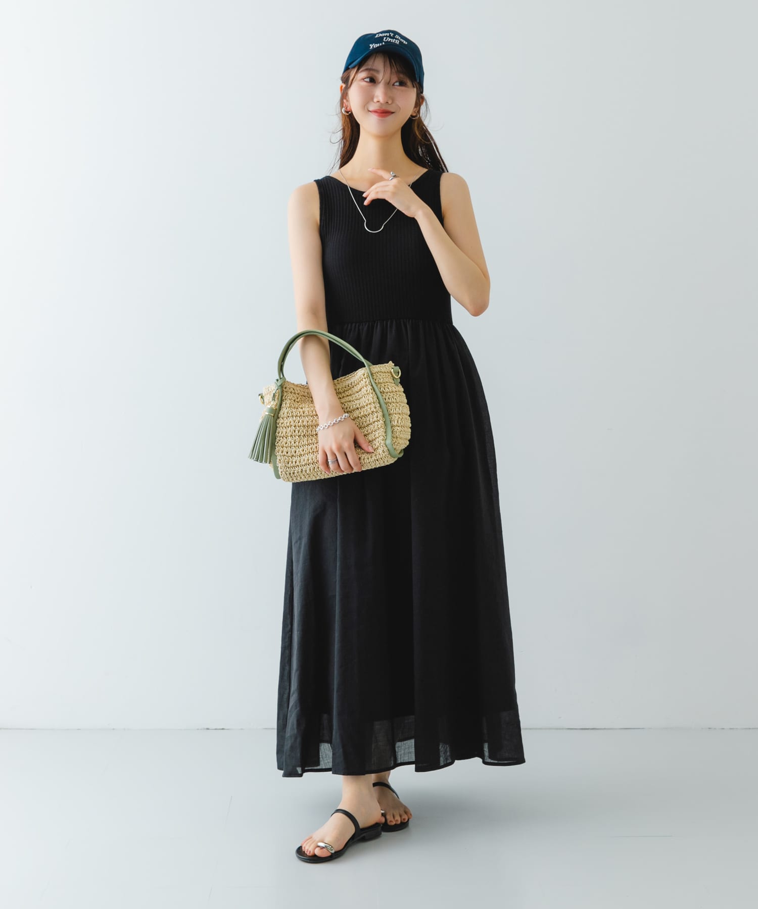 タッセル付ペーパーミニバッグ MINT one