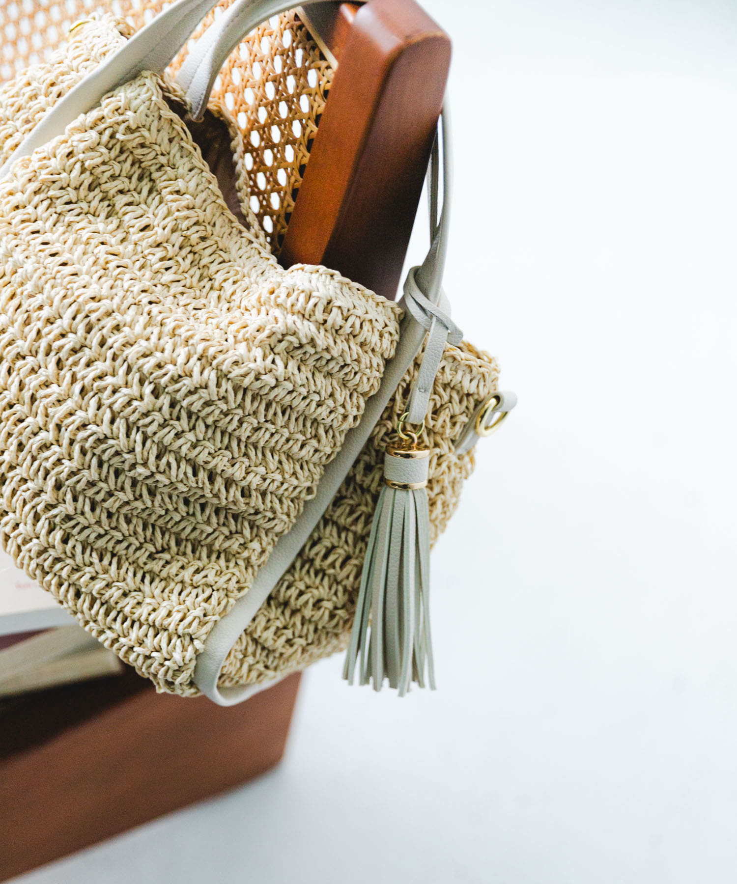 タッセル付ペーパーミニバッグ OFF WHITE one