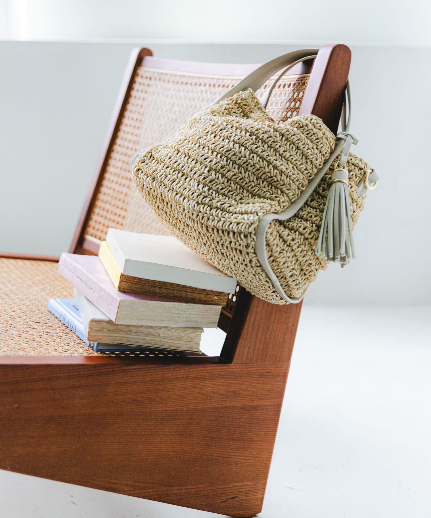 タッセル付ペーパーミニバッグ OFF WHITE one