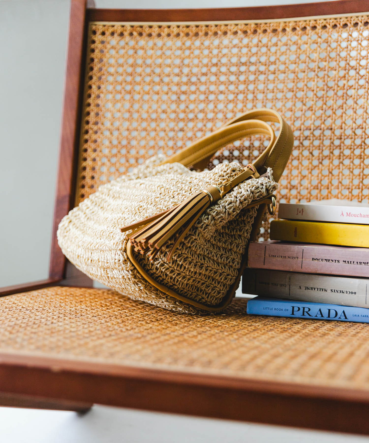 タッセル付ペーパーミニバッグ CAMEL one