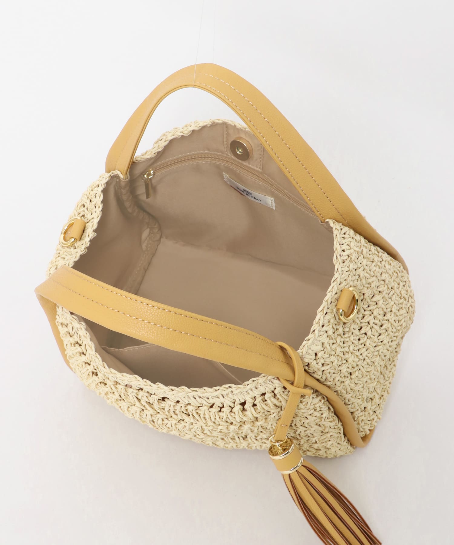 タッセル付ペーパーミニバッグ CAMEL one