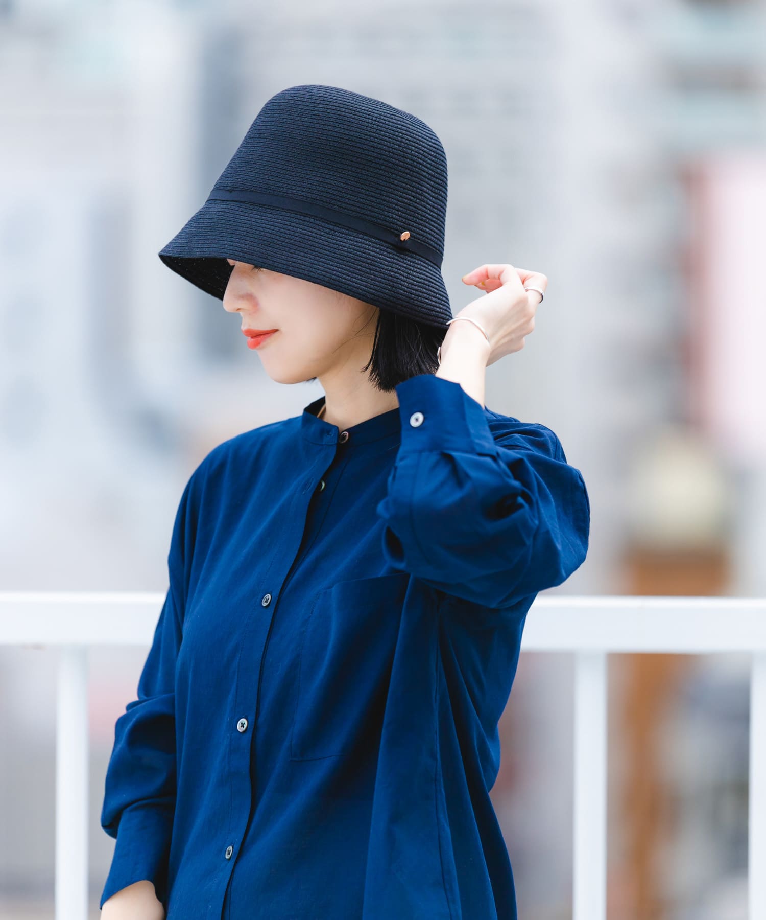 洗えるたためるベルハット BLACK one
