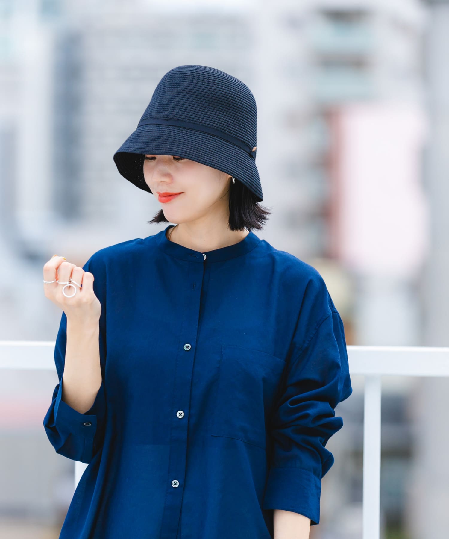 洗えるたためるベルハット BLACK one