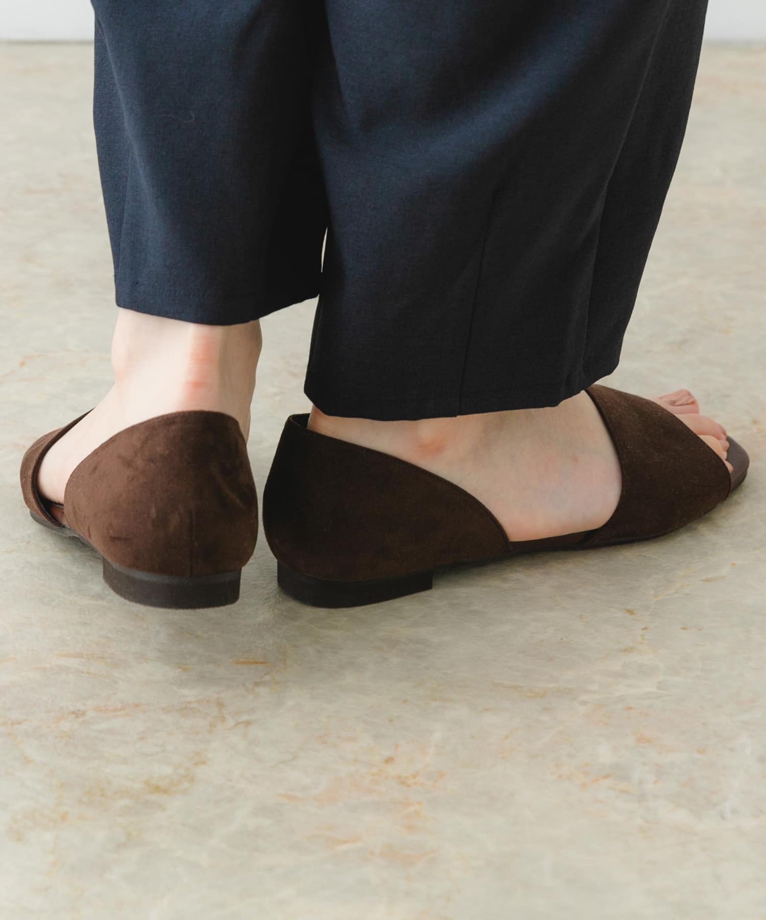 『MADE IN JAPAN』セパレートフラットサンダル BROWN 37