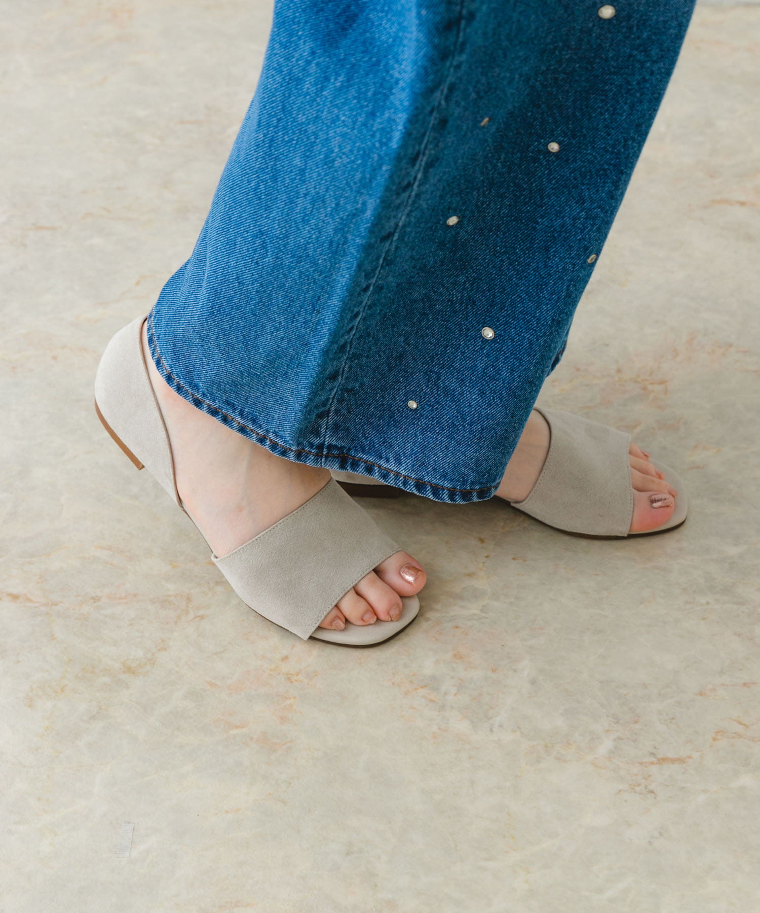 『MADE IN JAPAN』セパレートフラットサンダル BEIGE 36