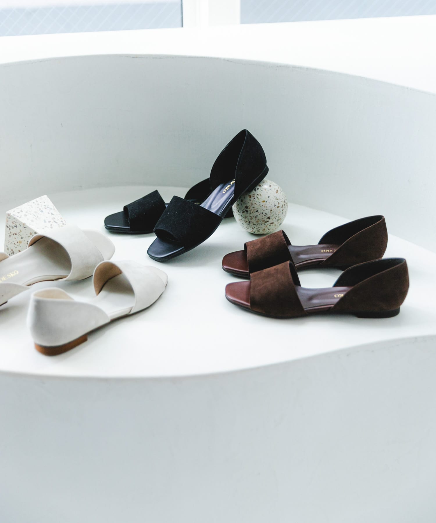 『MADE IN JAPAN』セパレートフラットサンダル BEIGE 38