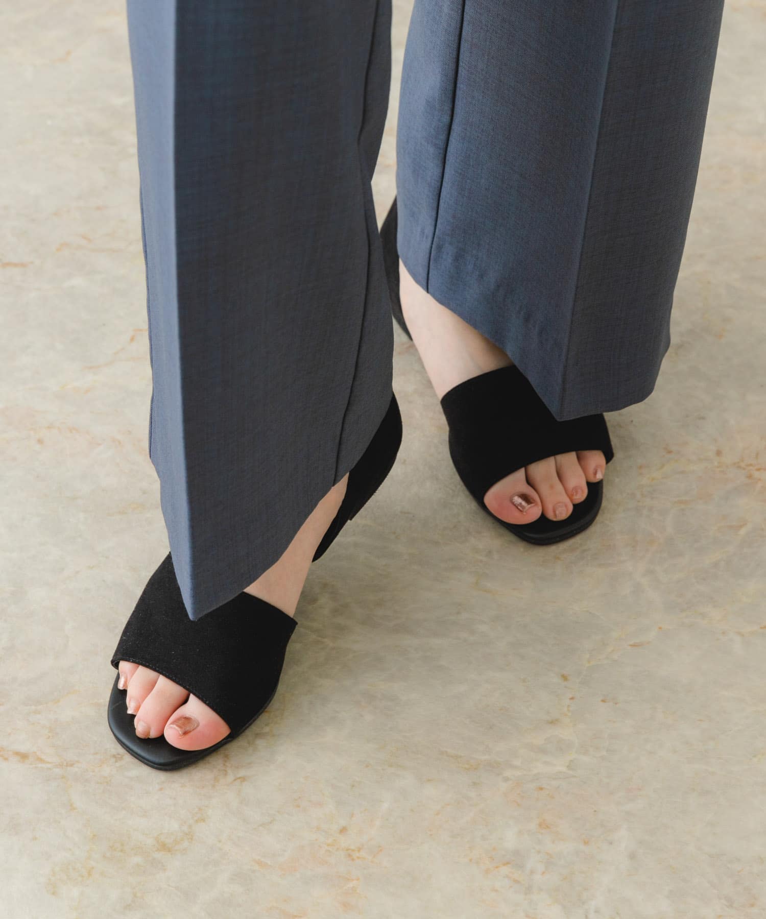 『MADE IN JAPAN』セパレートフラットサンダル BLACK 36