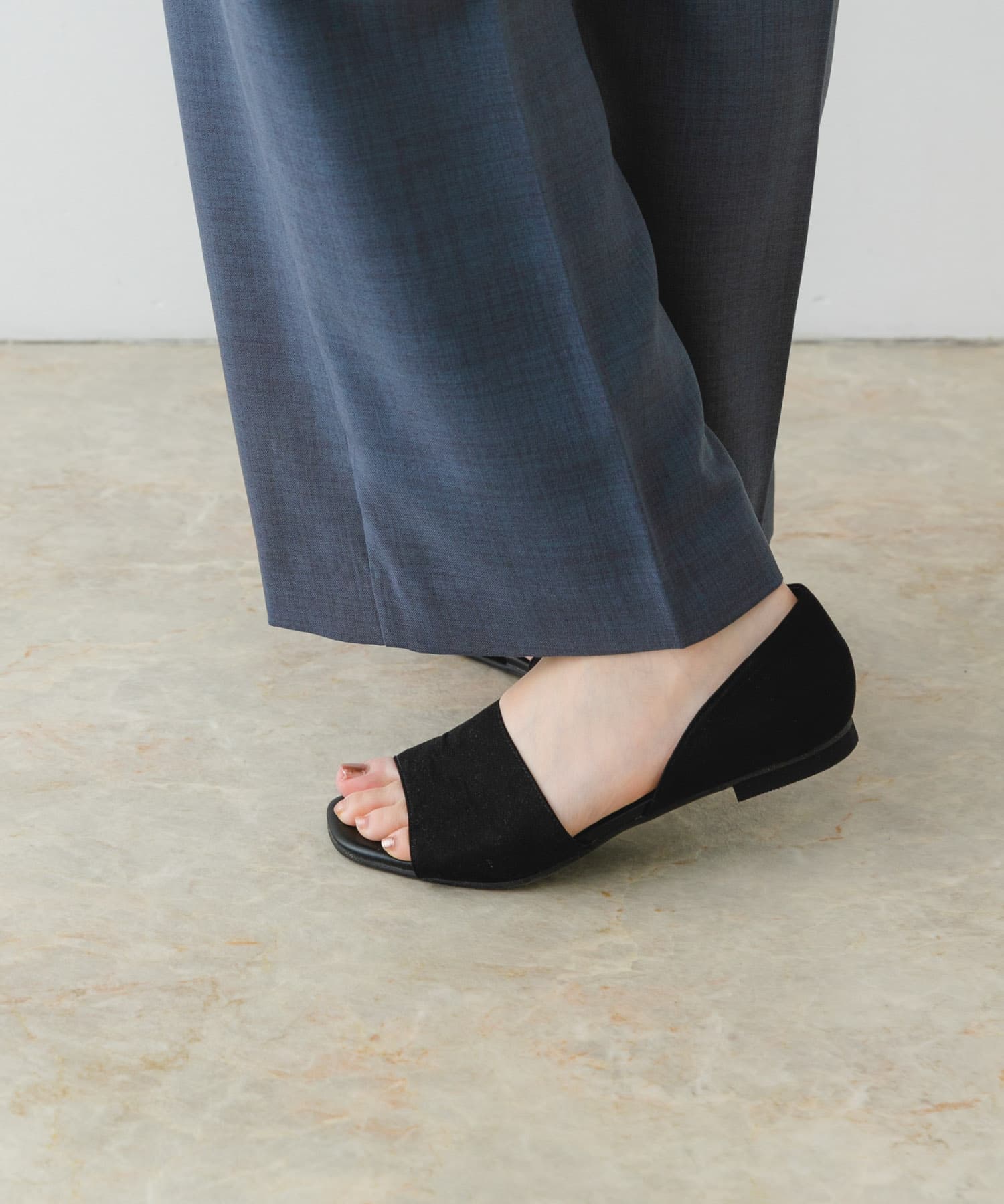 『MADE IN JAPAN』セパレートフラットサンダル BLACK 36