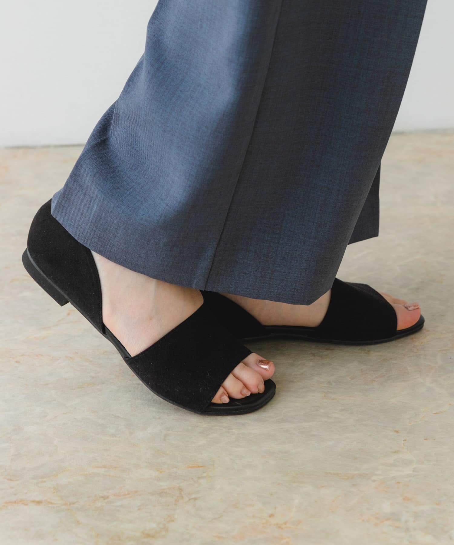 『MADE IN JAPAN』セパレートフラットサンダル BLACK 36