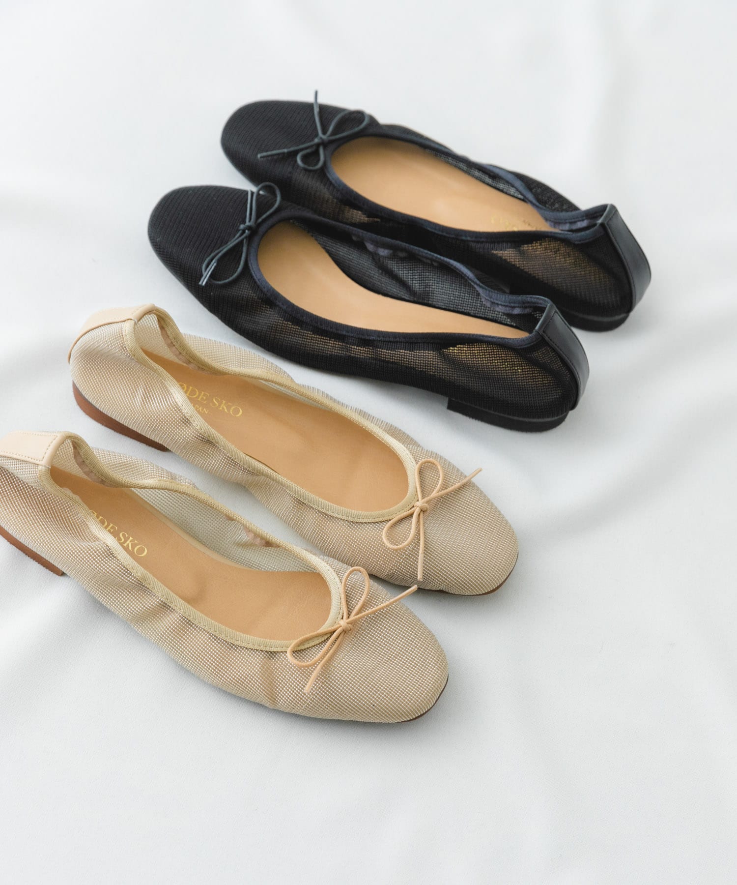 『MADE IN JAPAN』シアーバレエシューズ BEIGE 37