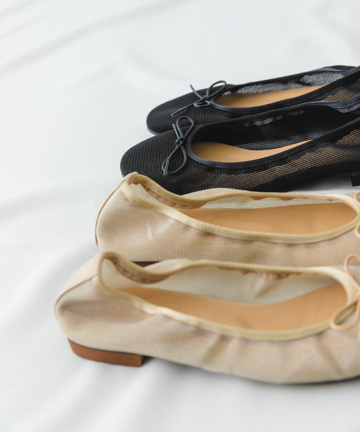 『MADE IN JAPAN』シアーバレエシューズ BEIGE 37