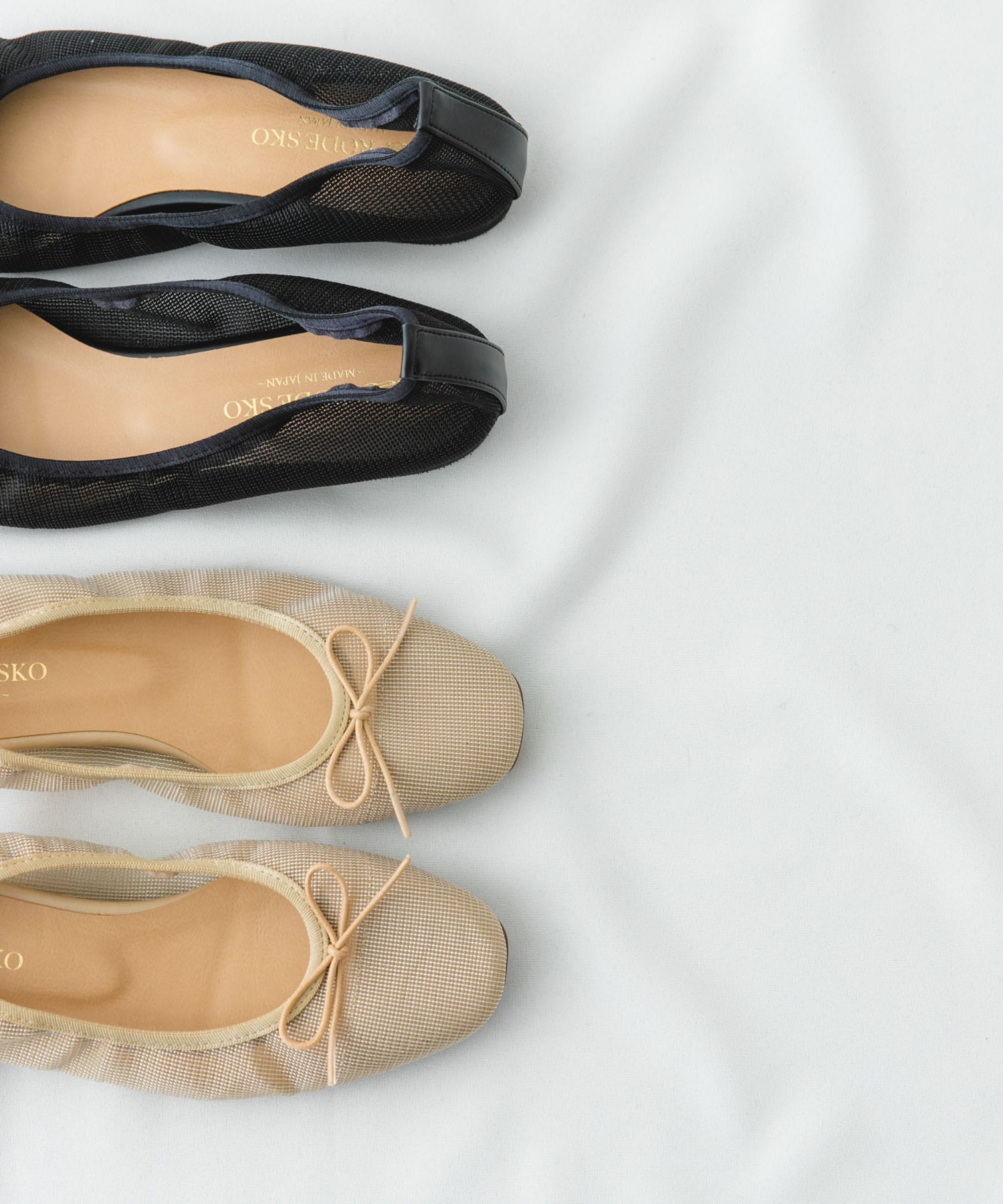 『MADE IN JAPAN』シアーバレエシューズ BEIGE 37