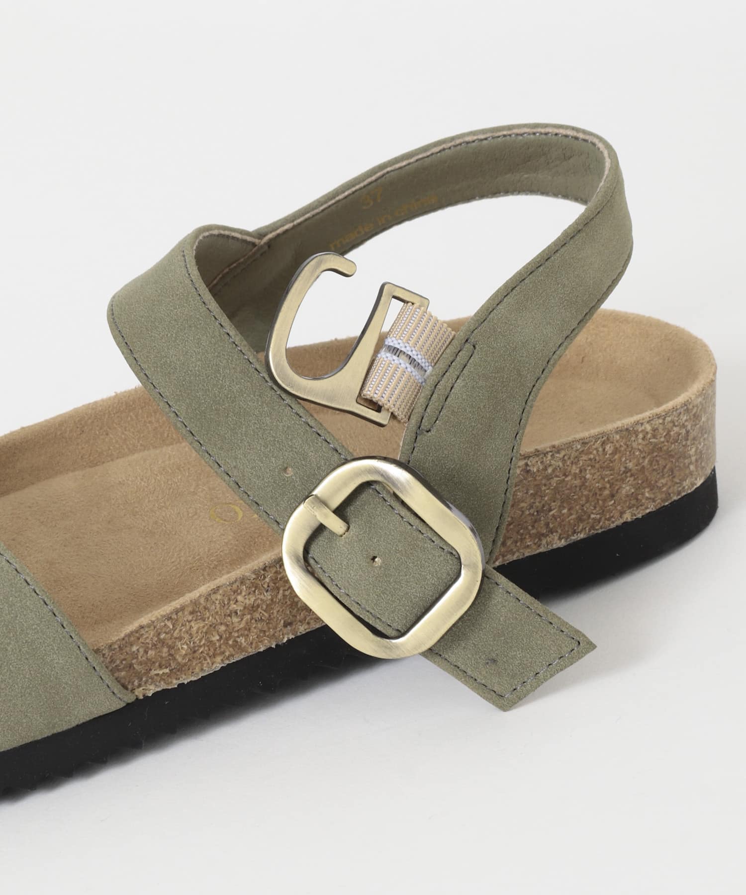 シンプルアンクルサンダル KHAKI 36