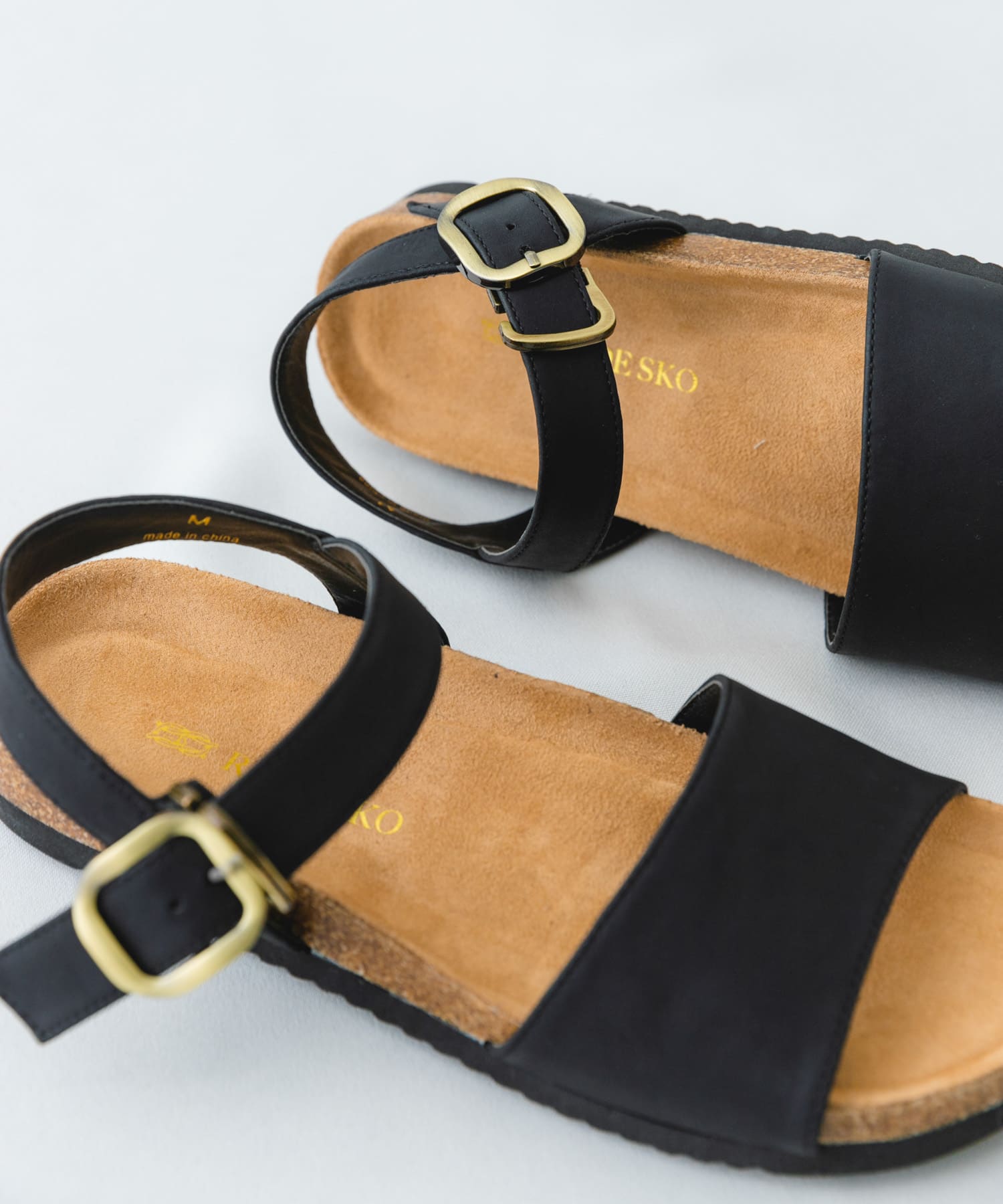 シンプルアンクルサンダル BLACK 37