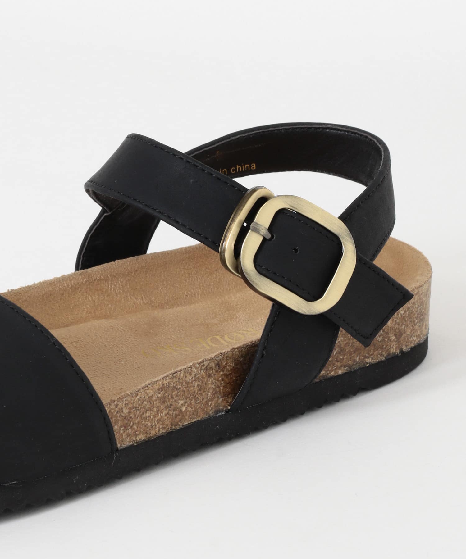 シンプルアンクルサンダル BLACK 36