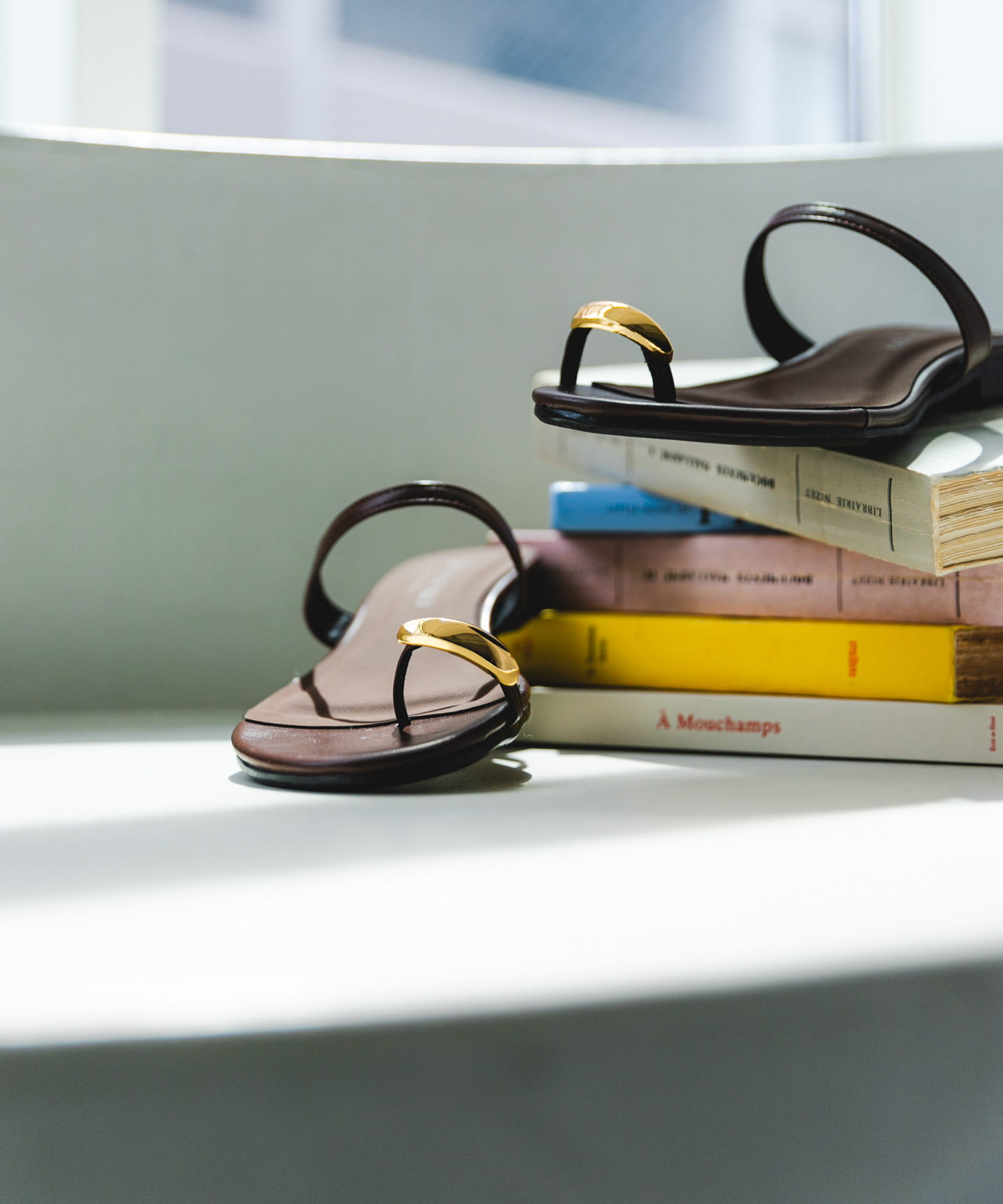 『MADE IN JAPAN』メタルフラットサンダル BROWN 36