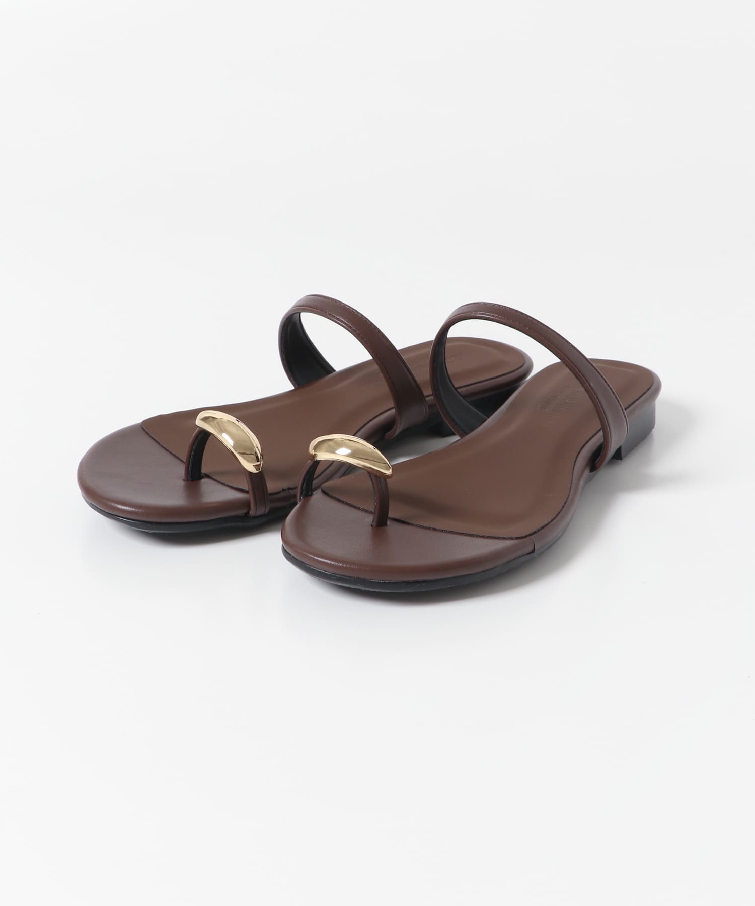『MADE IN JAPAN』メタルフラットサンダル BROWN 36