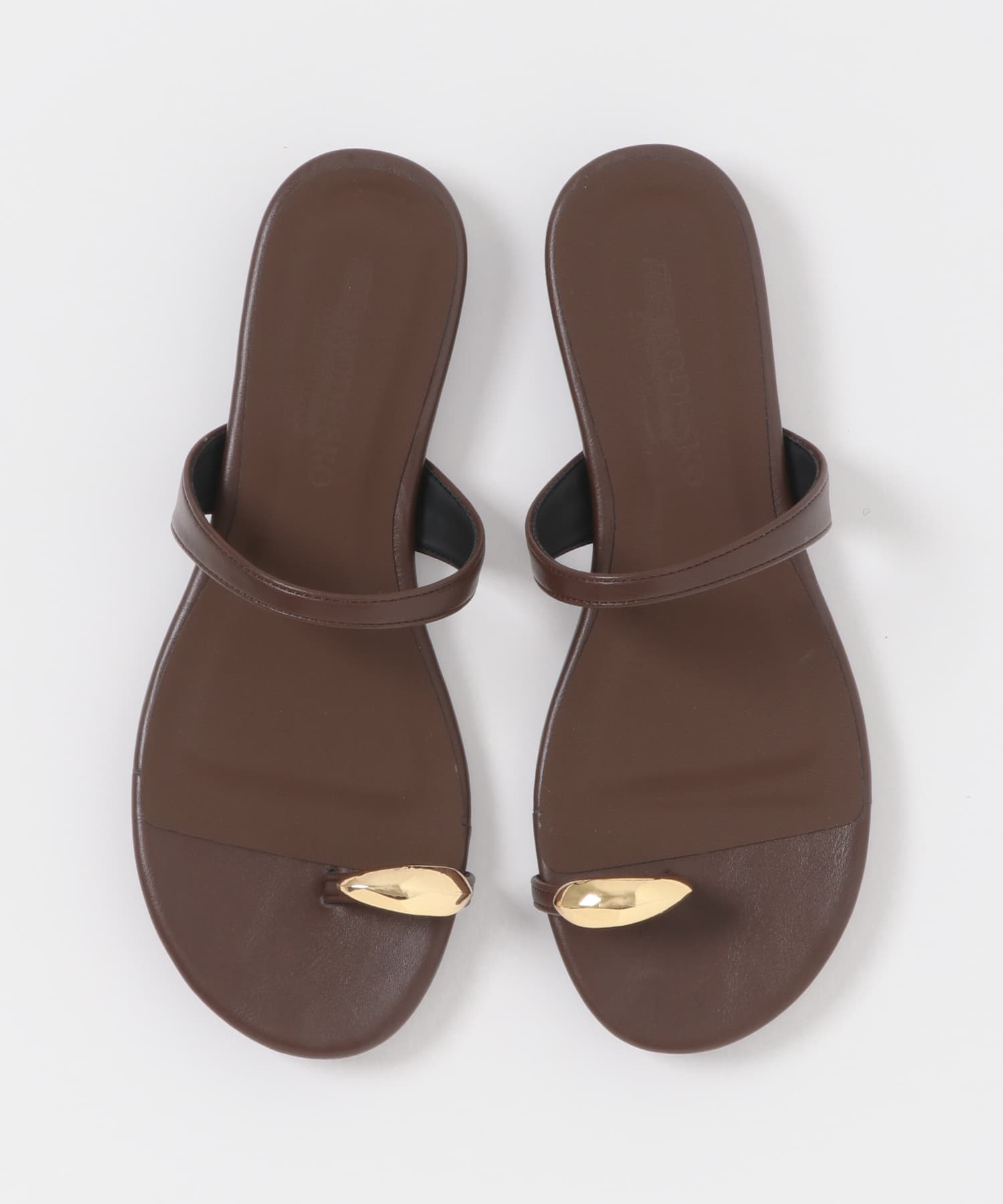 『MADE IN JAPAN』メタルフラットサンダル BROWN 36