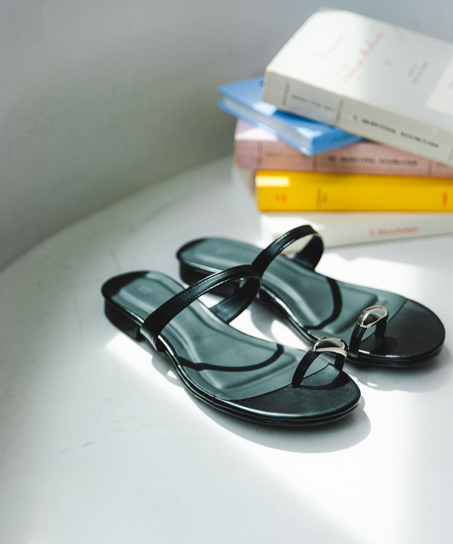 『MADE IN JAPAN』メタルフラットサンダル BLACK 36