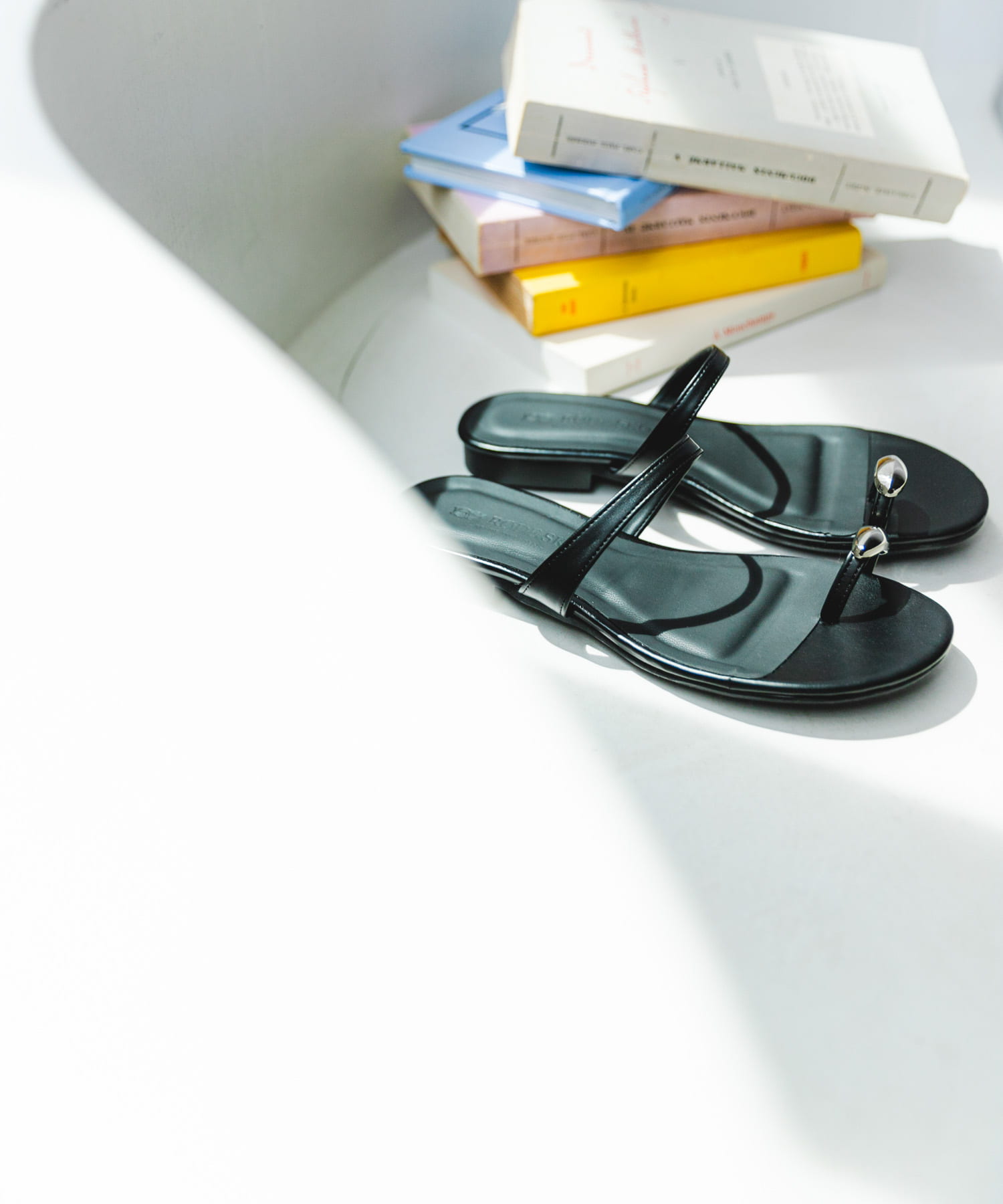 『MADE IN JAPAN』メタルフラットサンダル BLACK 36