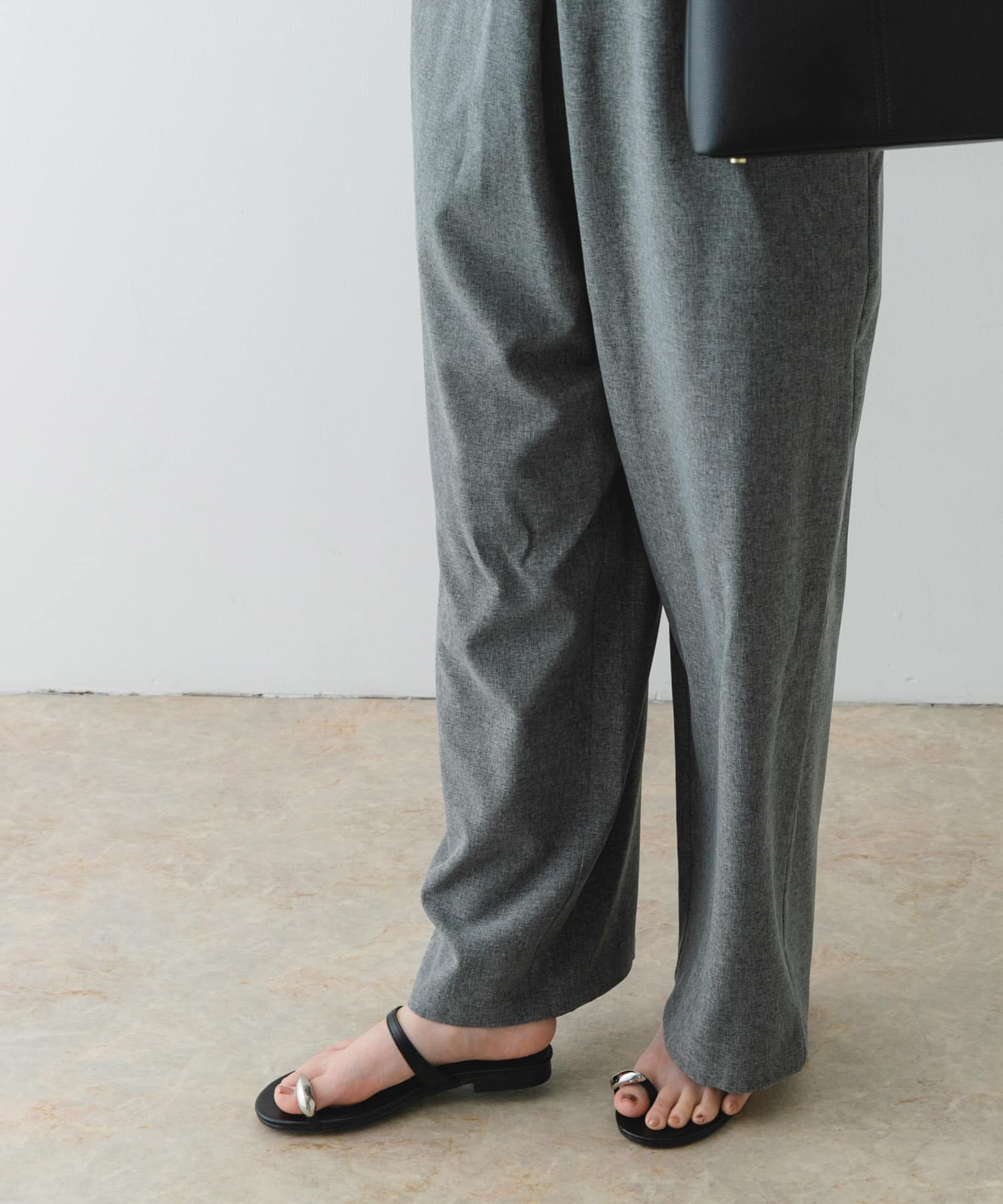 『MADE IN JAPAN』メタルフラットサンダル BLACK 37