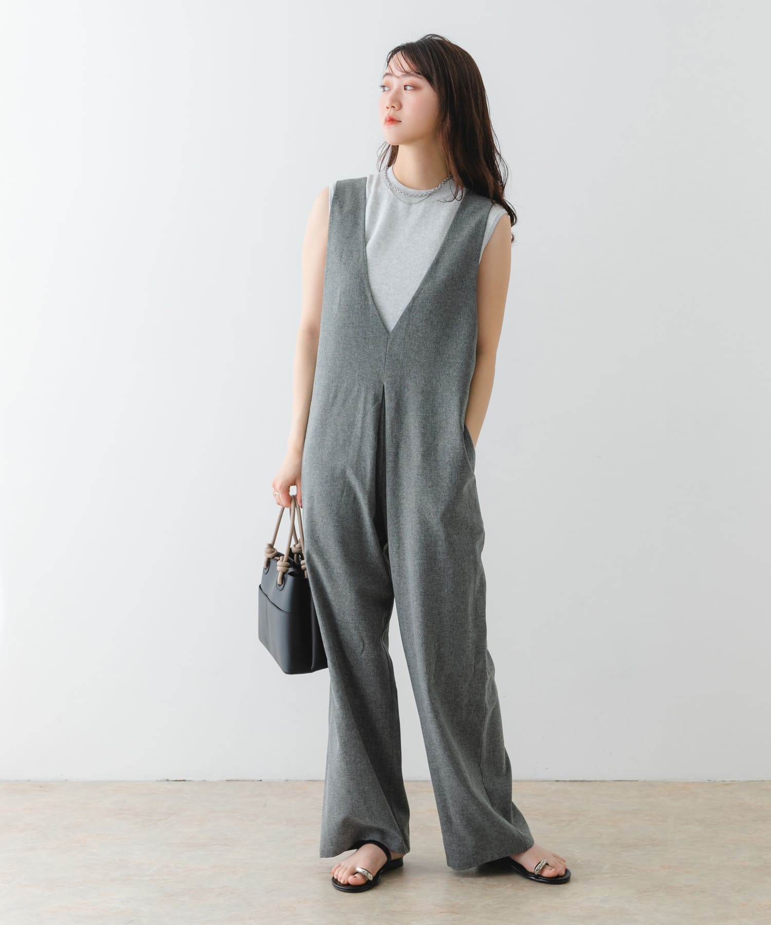 『MADE IN JAPAN』メタルフラットサンダル BLACK 37