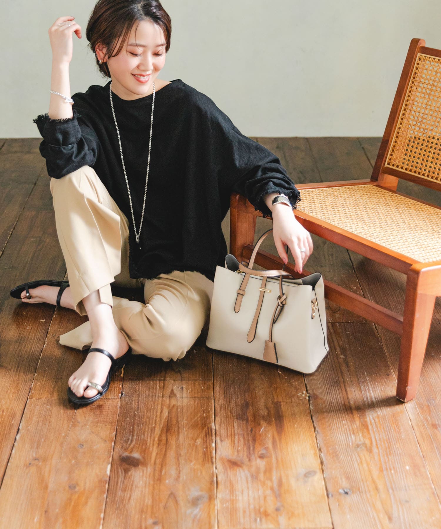 『MADE IN JAPAN』メタルフラットサンダル BLACK 38