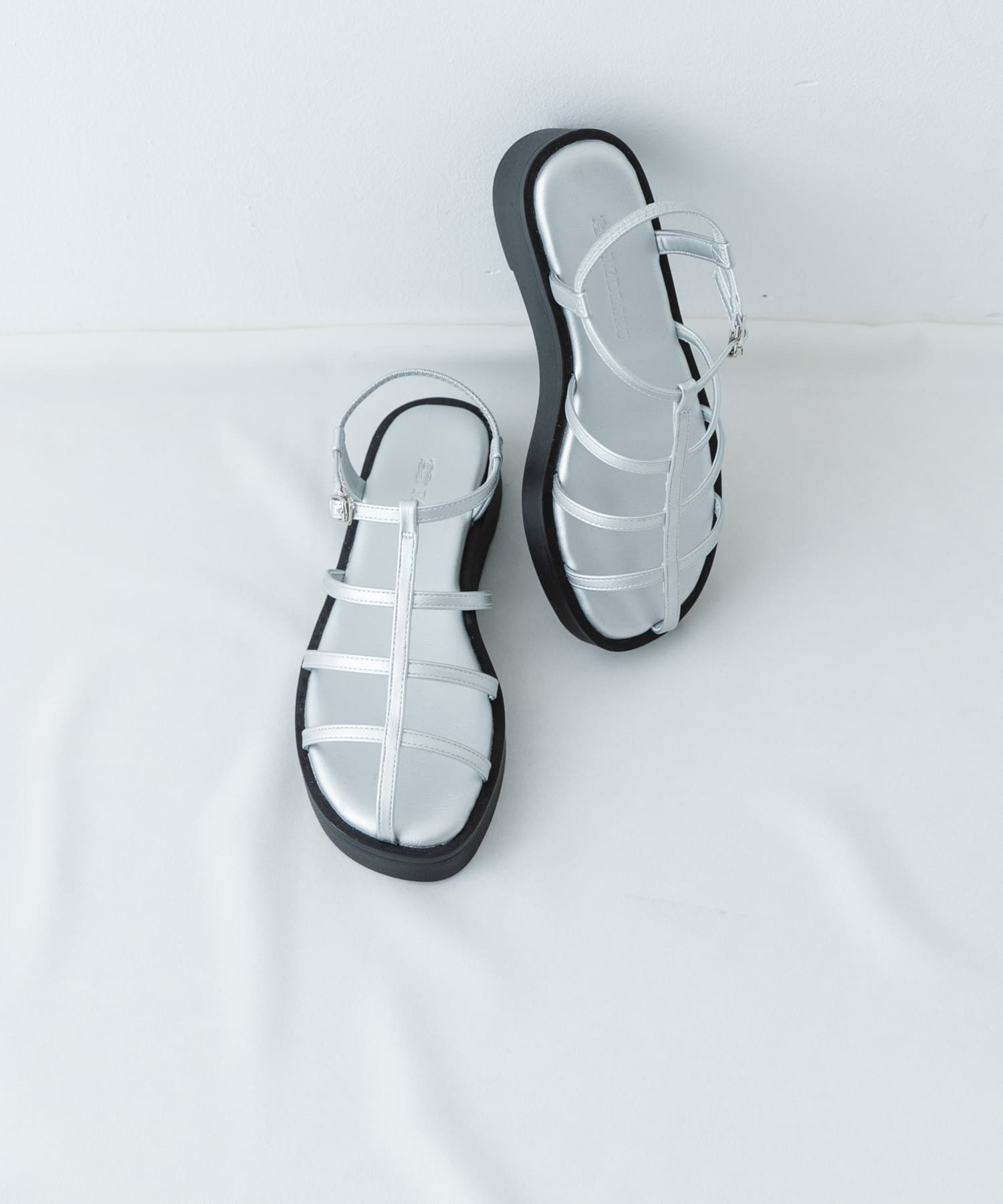 スリムストラップサンダル SILVER 37
