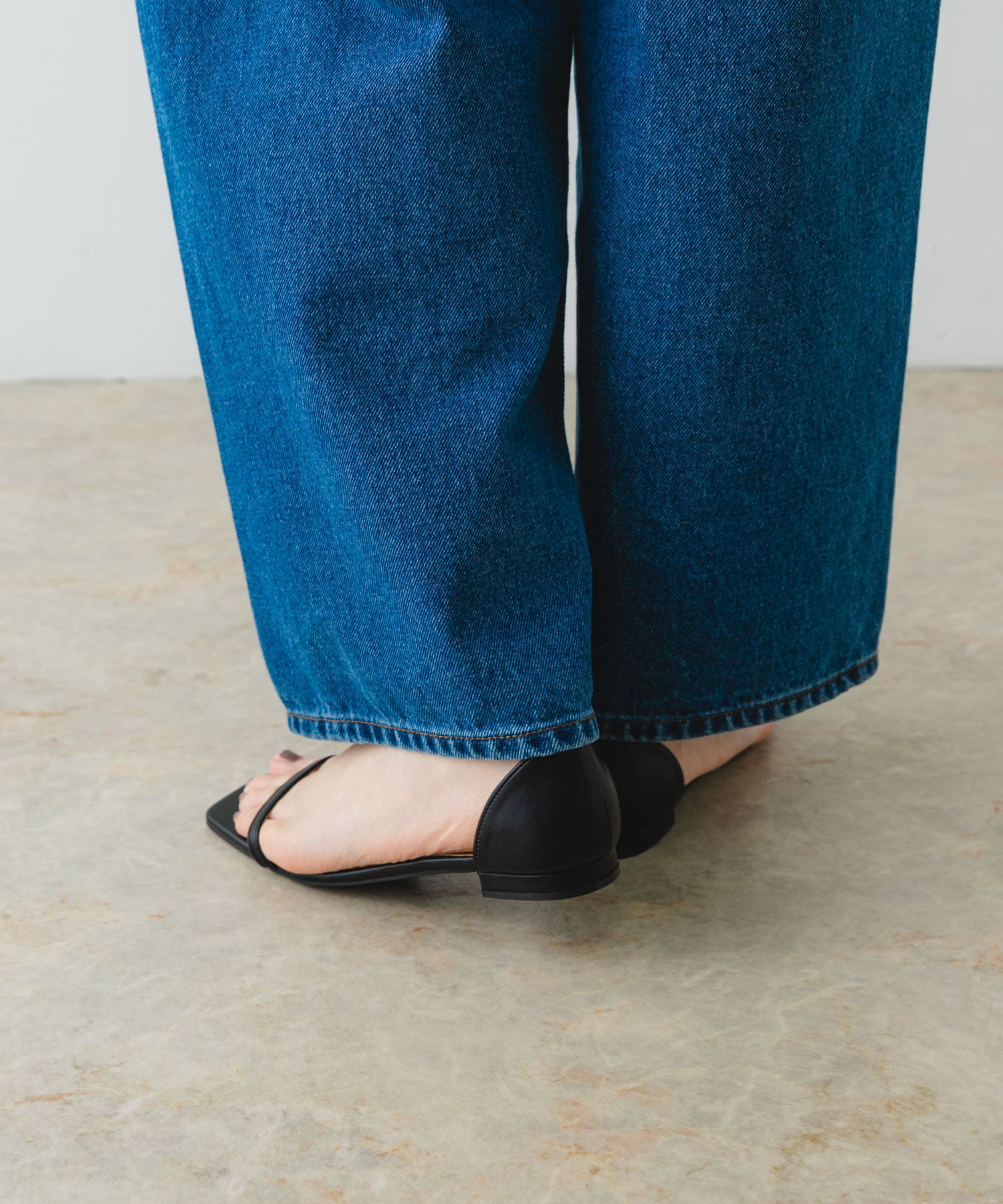 アンクルストラップサンダル BLACK 37