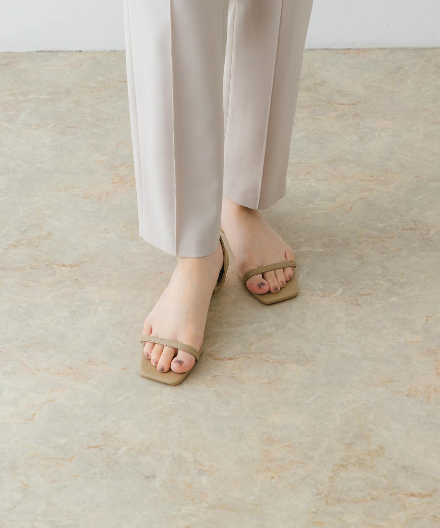 アンクルストラップサンダル LIGHT GRAY 36