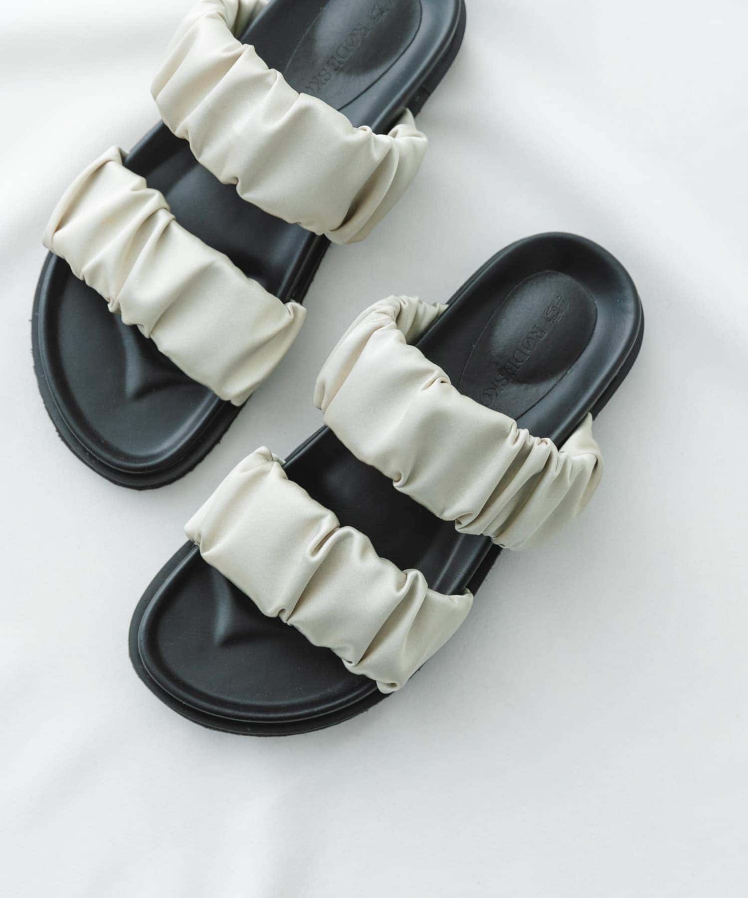 ギャザースライドサンダル LIGHT GRAY 37