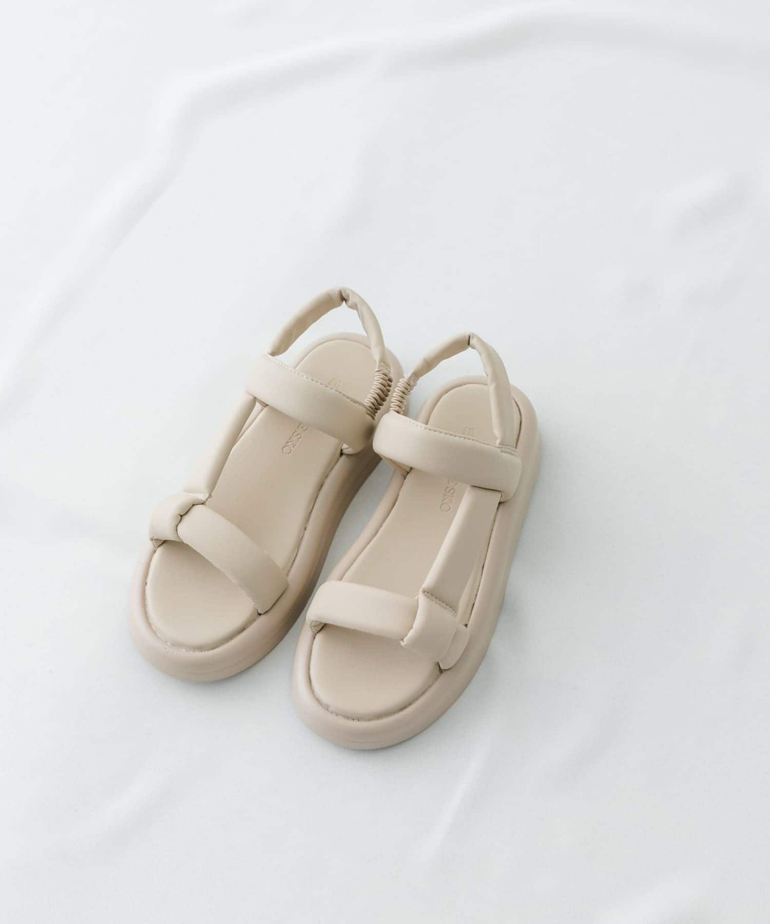 ストラップパフサンダル LIGHT GRAY 38