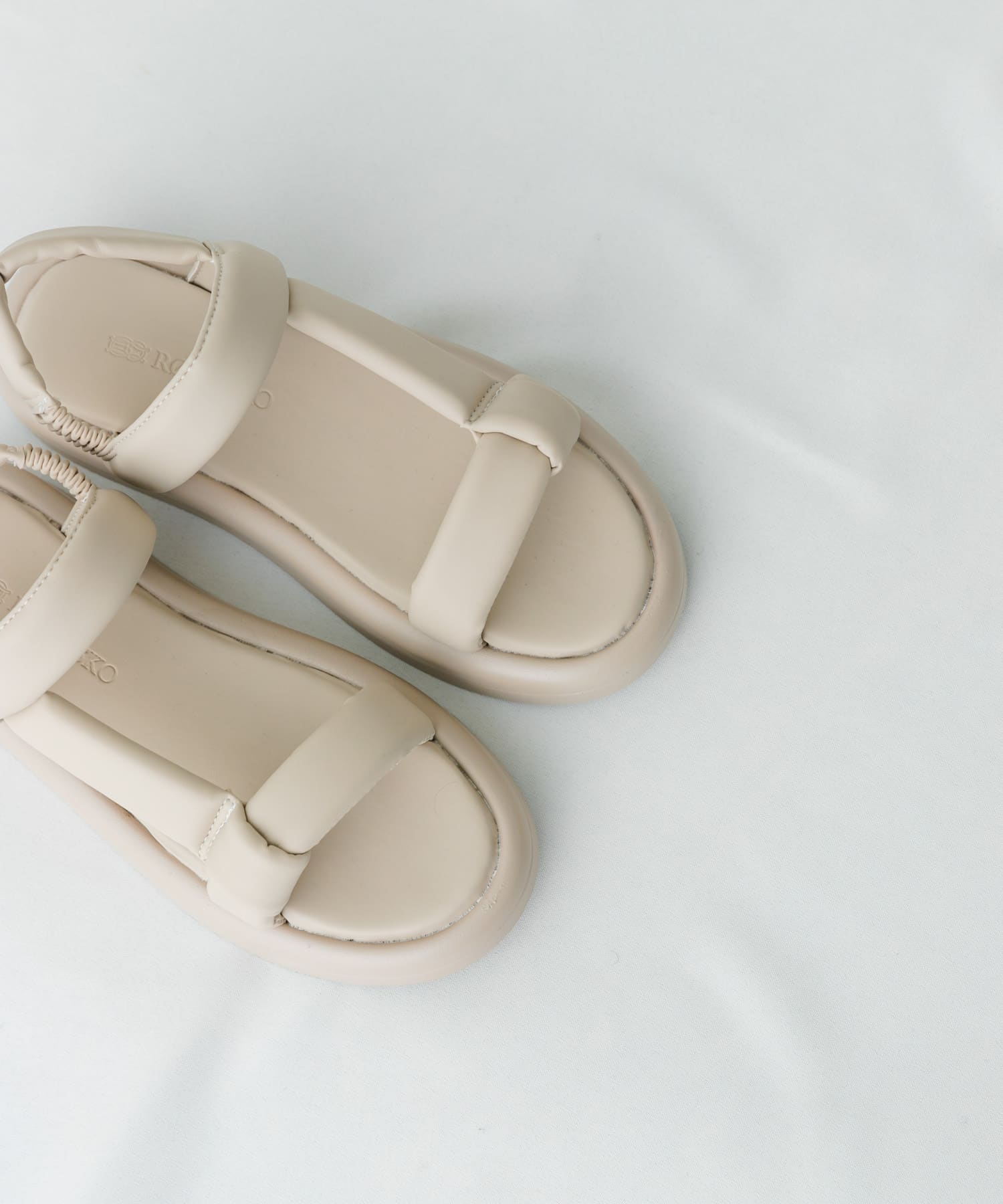 ストラップパフサンダル LIGHT GRAY 38