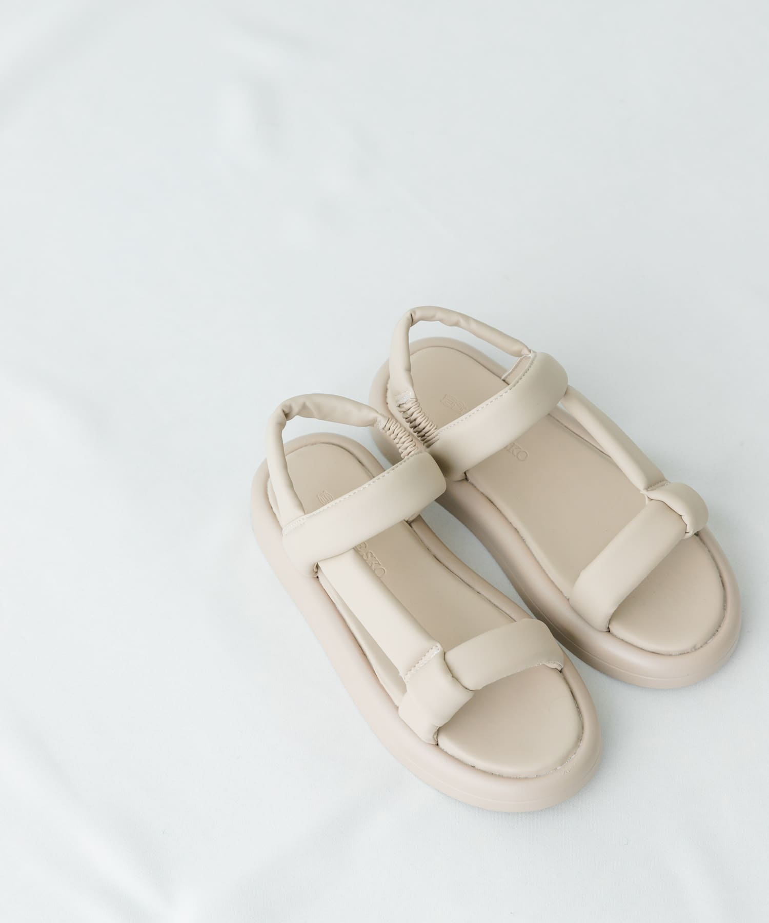 ストラップパフサンダル LIGHT GRAY 38
