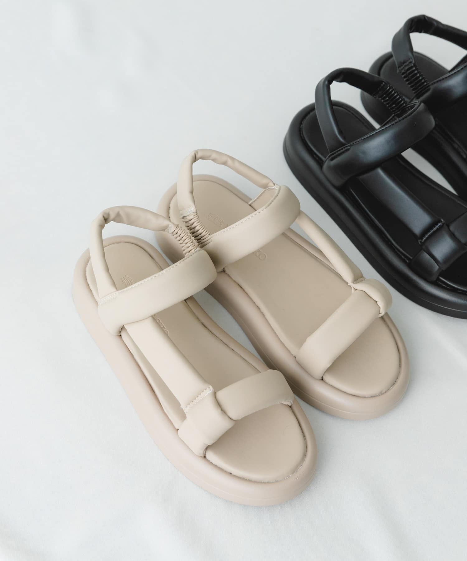ストラップパフサンダル LIGHT GRAY 38