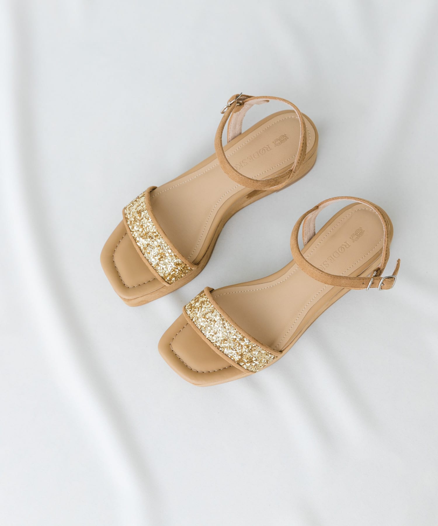 グリッターアンクルサンダル BEIGE 36