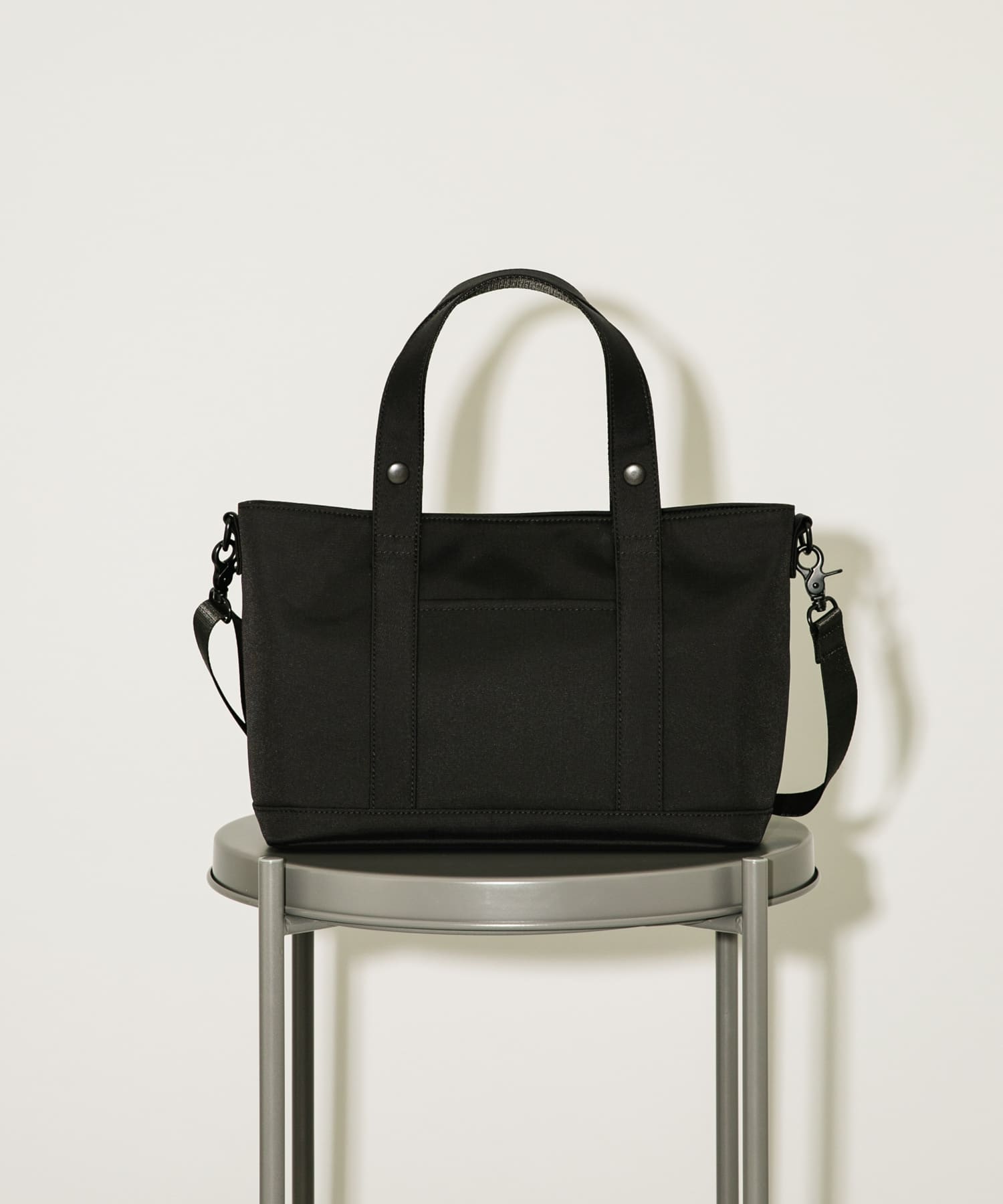 撥水2WAYミドルトートバッグ BLACK one
