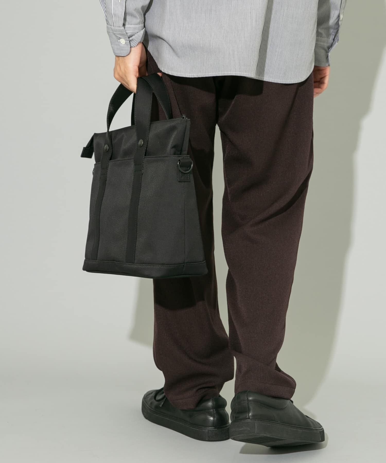 撥水2WAYミドルトートバッグ BLACK one