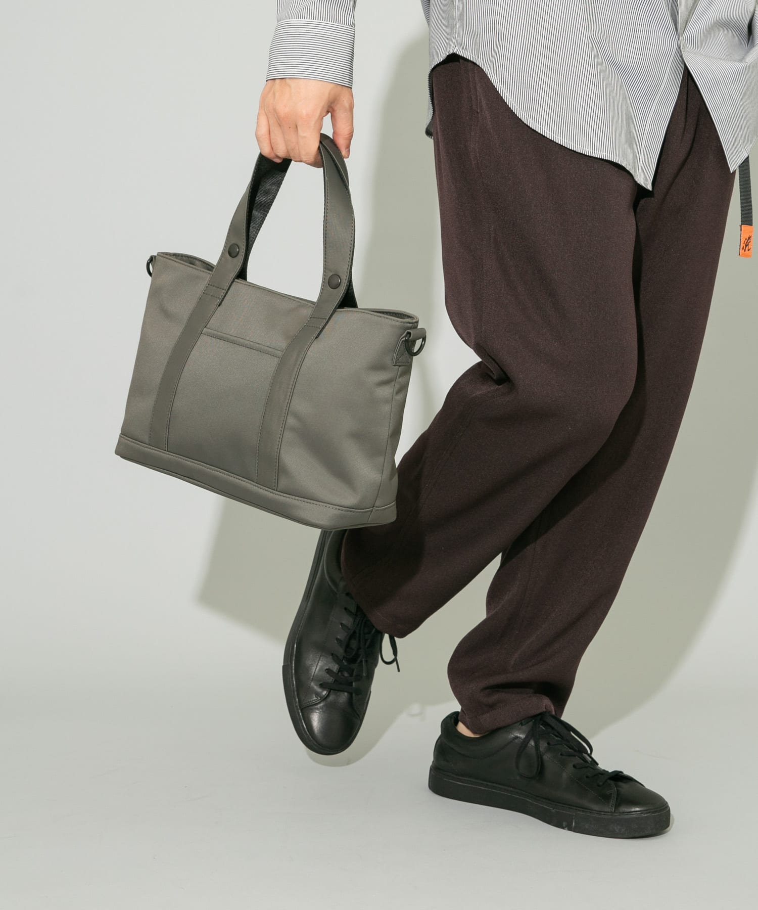 撥水2WAYミドルトートバッグ GRAY one
