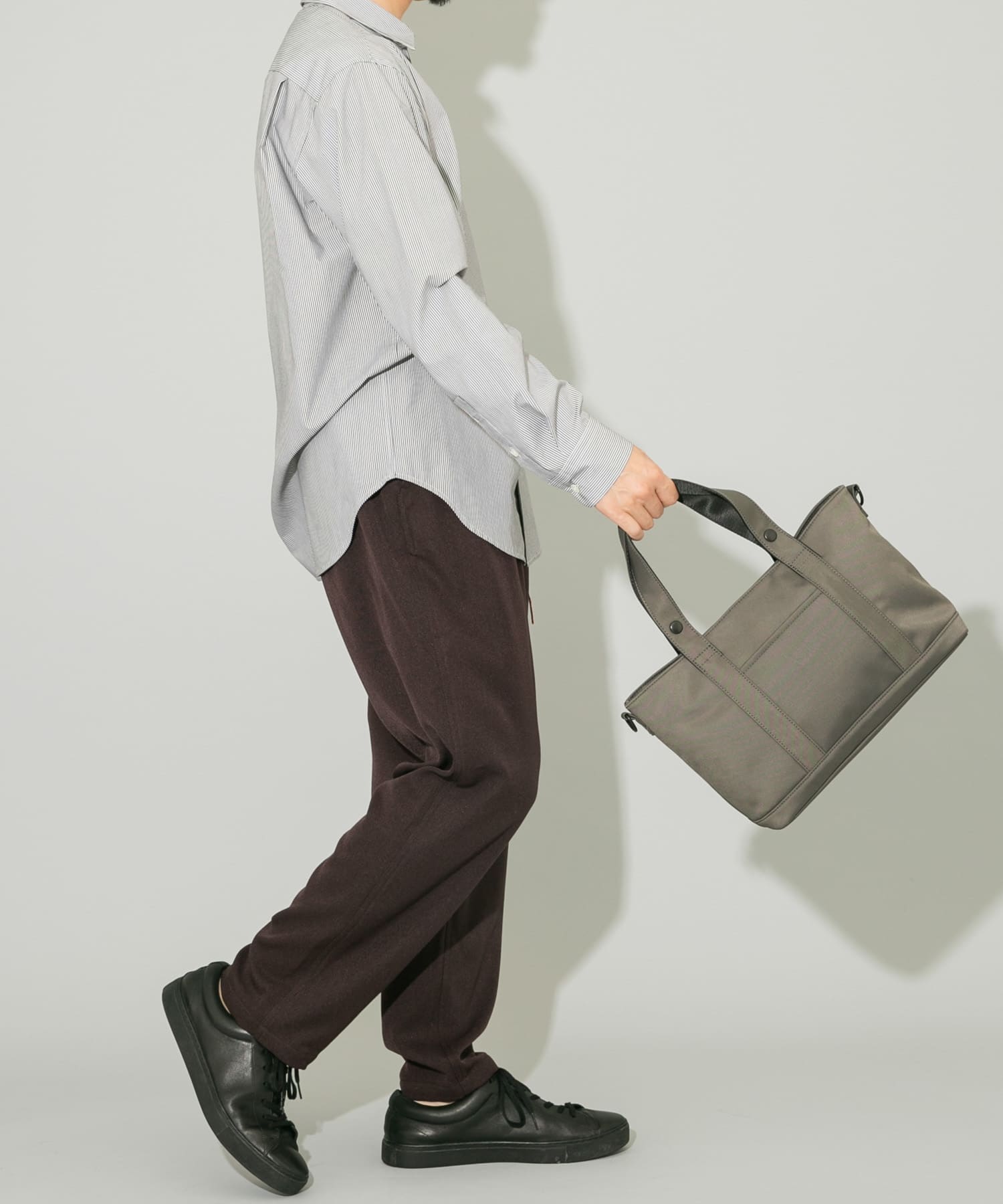 撥水2WAYミドルトートバッグ GRAY one
