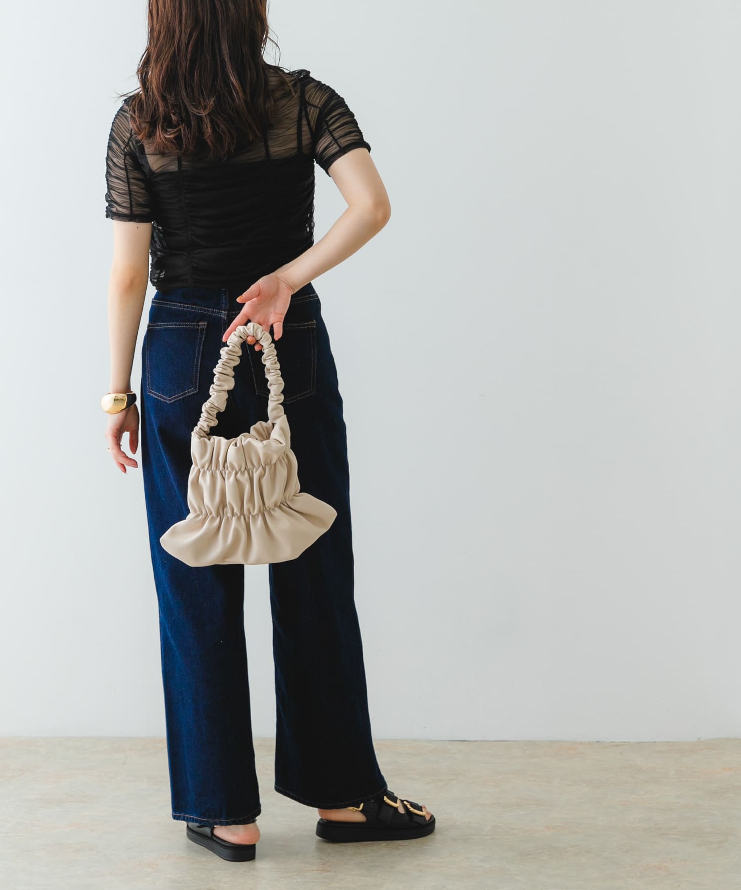 ダブルギャザーバッグ IVORY one