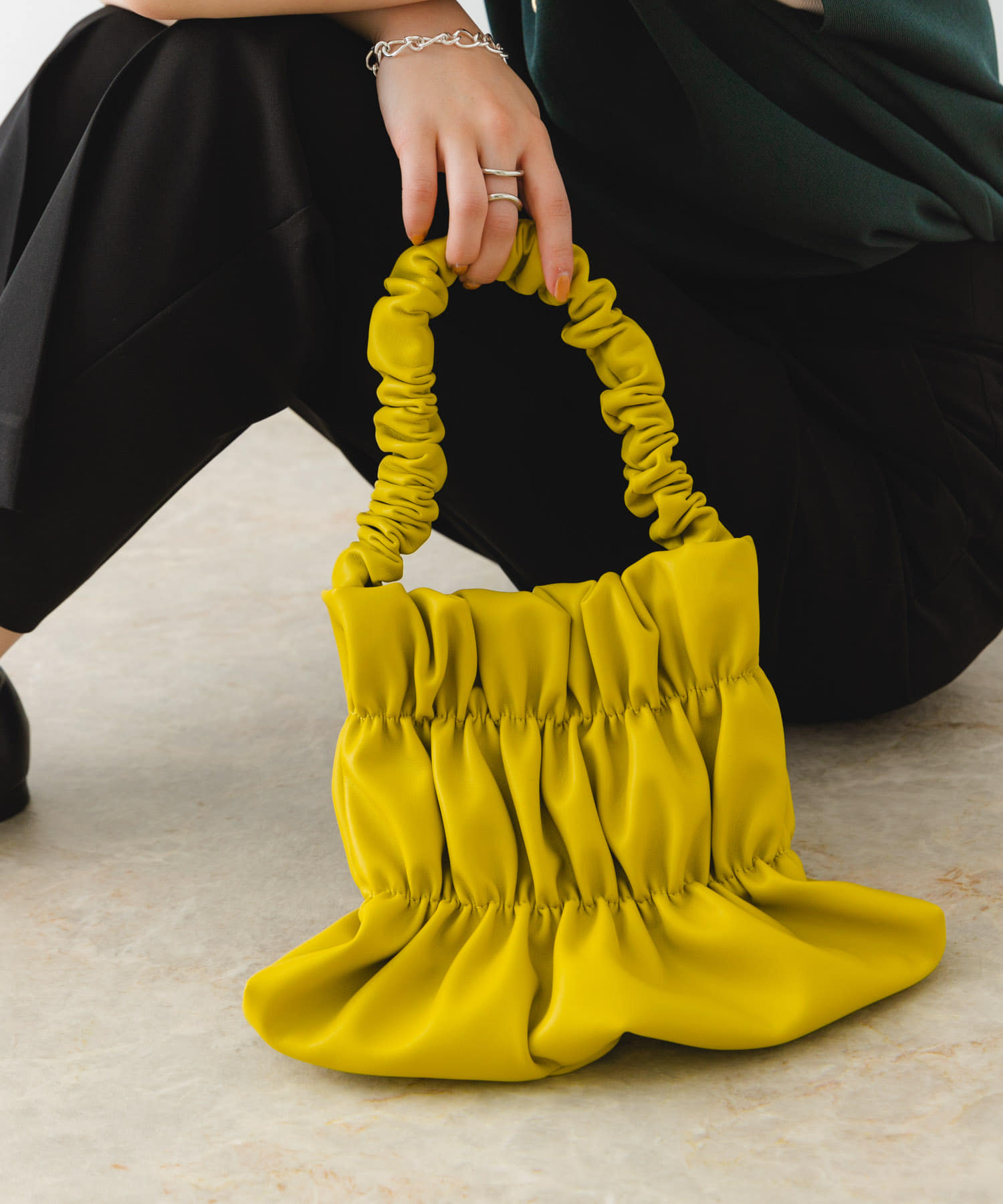 ダブルギャザーバッグ LEMON one