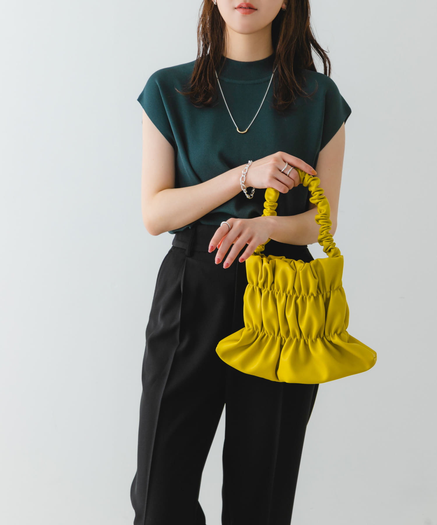 ダブルギャザーバッグ LEMON one